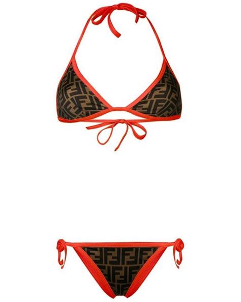 orange fendi bikini|fendi bathingsuit.